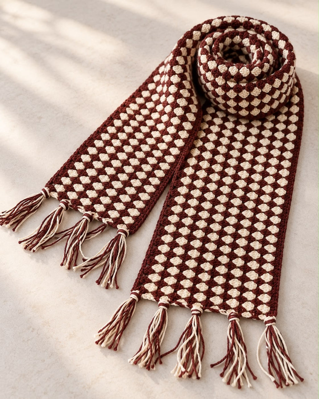 Handmade Crochet Cotton Scarf